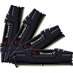 G.SKILL Ripjaws V RAM Module for Desktop PC - 32 GB (4x8GB) - DDR4-3600/PC4-3600 DDR4 SDRAM - 3600 MHz - CL18 - 1.35 V - Non-ECC - Unbuffered - 288-pin - DIMM - Lifetime Warranty F4-3600C18Q-32GVK