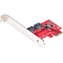 StarTech.com SATA Controller - Serial ATA/600 - PCI Express 2.0 x1 - Plug-in Card - 2 Total SAS Port(s) - 2 SAS Port(s) Internal - PC, Mac, Linux 2P6G-PCIE-SATA-CARD