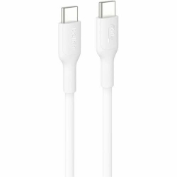 Belkin BoostCharge 15 cm USB-C Data Transfer Cable - Cable for iPhone, iPad Pro, MacBook Pro, MacBook - First End: 1 × ×USB 2.0 Type C - Male - Second End: 1 × ×USB 2.0 Type C - Male - White CAB023FQ0MWH