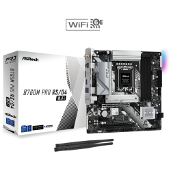 ASRock B760 PRO RS WIFI Gaming Desktop Motherboard - Intel B760 Chipset - Socket LGA-1700 - ATX - Core Processor Supported - 192 GB DDR5 SDRAM Maximum RAM - DIMM, UDIMM - 4 x Memory Slots - IEEE 802.11ax - HDMI - DisplayPort - 4 x SATA Interfaces B760 PRO