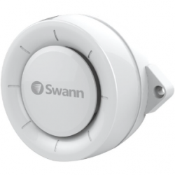 Swann SWIFI-ISIREN Siren - Wireless - 5 V - Visual, Audible - Wall Mountable, Ceiling Mountable - White SWIFI-ISIREN-GL