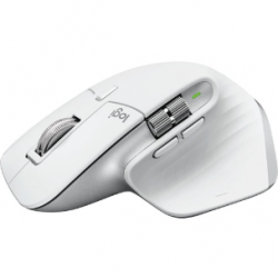 Logitech MX MASTER 3S Mouse - Bluetooth/Radio Frequency - USB Type C - Darkfield - 7 Button(s) - Pale Gray - Wireless - 2.40 GHz - Rechargeable - 8000 dpi - Scroll Wheel, Thumbwheel - Large Hand/Palm Size - Right-handed Only 910-006574