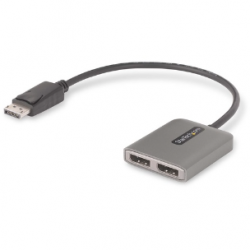 StarTech.com Signal Splitter - Plastic - 3840 × 2160 - DisplayPort - USB MST14DP122DP