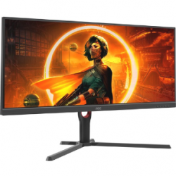 AOC AGON U34G3XM 34" UW-QHD Gaming LCD Monitor - 21:9 - Black, Red - 863.60 mm Class - Vertical Alignment (VA) - WLED Backlight - 3440 x 1440 - 16.7 Million Colours - Adaptive Sync/FreeSync Premium - 300 cd/m² - 1 ms - HDMI - DisplayPort U34G3XM/EU