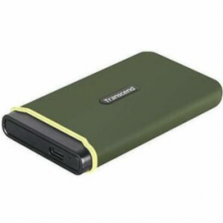 Transcend Esd380c 4 TB Portable Solid State Drive - External - Military Green - Notebook, Smartphone, Desktop PC, Gaming Console, Tablet Device Supported - USB 3.2 (Gen 2) Type C - 2000 MB/s Maximum Read Transfer Rate - 5 Year Warranty TS4TESD380C