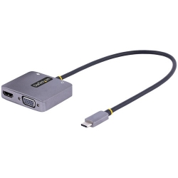 StarTech.com A/V Adapter - 1 Pack - 1 x 24-Pin USB Type C - Male - 1 x 24-Pin Powered USB Type C - Female, 1 x 19-Pin HDMI 2.0b Digital Audio/Video - Female, 1 x 15-Pin HD-15 VGA- Female, 1 X Mini-phone Stereo Audio - Female - 3840 x 2160 Supported -  122