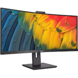 Philips Ultrawide 34B1U5600CH 34" Webcam UW-QHD Curved Screen LCD Monitor - 21:9 - Textured Black - 863.60 mm Class - Vertical Alignment (VA) - WLED Backlight - 3440 x 1440 - 16.7 Million Colours - Adaptive Sync - 350 cd/m² - 4 ms - 120 Hz Refresh Rat 34B