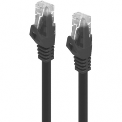 Alogic 1 m Category 6 Network Cable for Network Device - First End: 1x RJ-45 Network - Male - Second End: 1x RJ-45 Network - Male - 1 Gbit/s - Patch Cable - Gold Plated Connector - 24 AWG - Black C6-01-BLACK