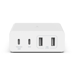 Belkin BOOST CHARGE PRO 4-Port USB-C GaN Charger - 108W - White - 2m Cord WCH010AUWH