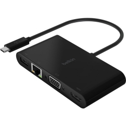 Belkin USB Type C Docking Station for Notebook - 100 W - 1 x USB 3.0 - USB Type-C - Network (RJ-45) - HDMI - VGA - Wired AVC004BTBK