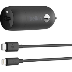 Belkin 20 W Auto Adapter - USB - For iPad, iPhone - 12 V DC, 24 V DC Input - Black CCA003BT04BK
