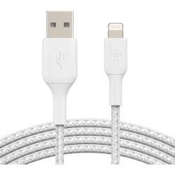 Belkin 2 m Lightning/USB Data Transfer Cable - First End: Lightning - Male - Second End: USB Type A - Male - MFI - White CAA002BT2MWH