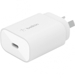 Belkin BOOST↑CHARGE 25 W AC Adapter - USB Type-C - For USB Type C Device, Tablet PC, Mobile Phone - White WCA004AUWH