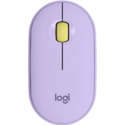 Logitech Pebble M350 Mouse - Bluetooth/Radio Frequency - Optical - 3 Button(s) - Lavender Lemonade - Wireless - 2.40 GHz - 1000 dpi - Scroll Wheel 910-006666