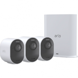 Arlo Ultra 2 Spotlight Wireless Security Camera - 3 Pack - 4K HDR Video - Integrated Spotlight - 6-Month Battery Life - Wi-Fi Connection - Fast Charging - Weather Resistant - Ultra-Wide Viewing Angle - Two-Way Audio VMS5340-200AUS