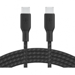 Belkin BOOST↑CHARGE 3 m USB-C Data Transfer Cable for MacBook, MacBook Pro - First End: 1 x USB 2.0 Type C - Second End: 1 x USB 2.0 Type C - 480 Mbit/s - Black CAB014BT3MBK