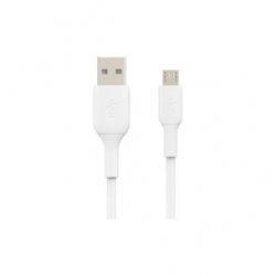 Belkin 1 m Micro-USB/USB Data Transfer Cable - First End: USB Type A - Second End: Micro USB - White CAB005BT1MWH