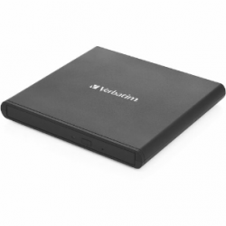 Verbatim DVD-Writer - External - 1 x Pack - DVD±R/±RW Support/24x CD Rewrite/8x DVD Rewrite - Double-layer Media Supported - USB 2.0 - Slimline 98938