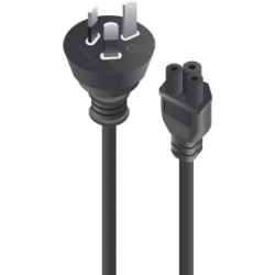 Alogic Standard Power Cord - 1 m - Australia - For Power SupplyIEC 60320 C5 - 230 V AC10 A - Black MF-AUS3PC5-01