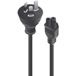 Alogic Standard Power Cord - 2 m - Australia - For Power SupplyIEC 60320 C5 - 230 V AC10 A - Black MF-AUS3PC5-02RBLK