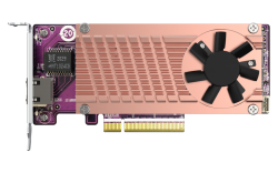 QNAP QM2 CARD, DUAL M.2 PCIe SSD, 10GBASE-T(1) EXPANSION CARD, Low Profile Bracket