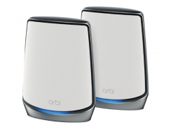 NETGEAR ORBI AX6000 TRI-BAND MESH WIFI 6 SYRSTEM- 2 PACK , 2YR RBK852-100AUS