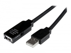 STARTECH 25M USB2.0 A TO A EXTENSION CABLE, M/F, BLACK, LED, LTW USB2AAEXT25M