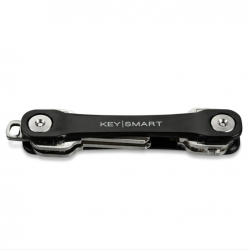 KeySmart Flex Extended - Compact Key Holder and Keychain Organiser (Up to 8 Keys) - Black KS050-BLK