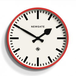 Newgate Railway Clock Red NGNUMTHR390FER