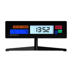 Newgate Supergenius Lcd Alarm Clock Matte Black NGLCD/SUPER1