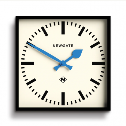 Newgate Number Five Wall Clock Black Blue Hands NGNUMFIV390KICE