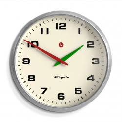 Newgate Superstore Wall Clock Alpha Dial Galvanised NGSUPE216GAL
