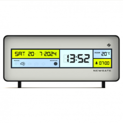 Newgate Futurama Lcd Alarm Clock Black Case White Lens NGLCD/FUTUR2