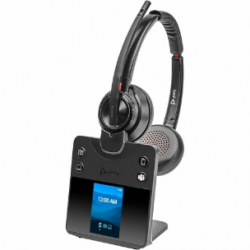 HP Poly Savi 8400 Office 8420 Wireless On-ear Stereo Headset - Black - Microsoft Teams Certification - Binaural - Ear-cup - 18000 cm - Bluetooth/DECT - 32 Ohm - 20 Hz to 20 kHz - Noise Canceling 8L5B3AA