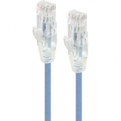 Alogic Ultra Slim 2 m Category 6 Network Cable for Network Device - First End: 1 x RJ-45 Network - Male - Second End: 1 x RJ-45 Network - Male - Patch Cable - Gold Plated Contact - 28 AWG - Blue C6S-02BLU