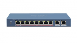 HIKVISION TRANSMISSION 3E0310HP-E 8 PORT UNMANAGED POE SWITCH, 2X GIGABIT UPLINK, 90W, 2YR DS-3E0310HP-E