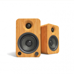 Kanto YU4 140W Powered Bookshelf Speakers with Bluetooth and Phono Preamp - Pair, Bamboo KO-YU4BAMBOO-I