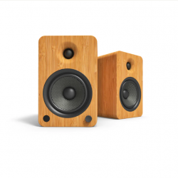 Kanto YU6 200W Powered Bookshelf Speakers with Bluetooth and Phono Preamp - Pair, Bamboo KO-YU6BAMBOO-I