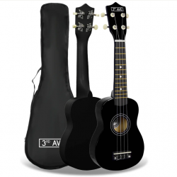 3rd Avenue Soprano Ukulele - Black NM-STX40BK