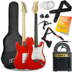 3rd Avenue Electric Guitar Pack - Red NM-XF203ARDPK