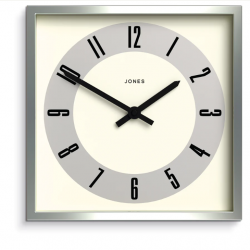 Newgate Jones Box Wall Clock Silver NGJBOX211CH