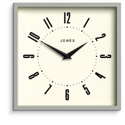Newgate Jones Box Wall Clock Grey NGJBOX219PGY