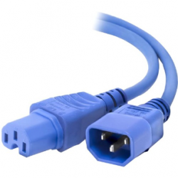 Alogic Standard Power Cord - 1 m - For Switch - IEC 60320 C14 / IEC 60320 C15 - Blue MF-C14C15-01-BLU