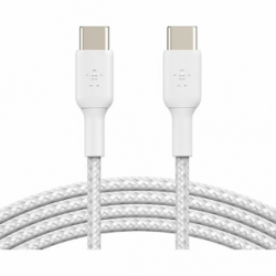 Belkin 1 m USB-C Data Transfer Cable - 2 Pack - First End: 1 x USB Type C male - Second End: 1 x USB Type C male - White CAB004BT1MWH2PK