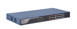 HIKVISION TRANSMISSION 3E1318P-EI 16 PORT MANAGED POE SWITCH, 2X GIGABIT UPLINK, 250W, 2YR DS-3E1318P-EI