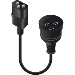 Alogic Standard Power Cord - 15 cm - Australia - For Computer, Server, UPS - IEC 60320 C14 - 230 V AC10 A - Black MF-C14AUS3P-1.5