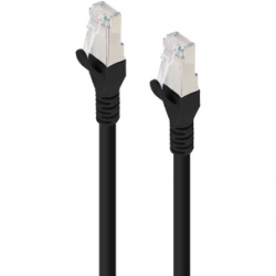 Alogic 5 m Category 6a Network Cable for Network Device, Patch Panel - First End: 1 x RJ-45 Network - Male - Second End: 1 x RJ-45 Network - Male - 10 Gbit/s - Patch Cable - Shielding - Gold Plated Connector - 26 AWG - Black C6A-05-BLACK-SH