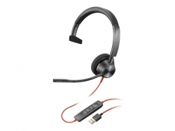 HP POLY BLACKWIRE 3310 MS , MONO CORDED HEADSET USB-A 767F6AA