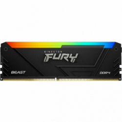 Kingston FURY Beast RAM Module for Motherboard - 64 GB (2 x 32GB) - RGB - DDR4-3600/PC4-28800 DDR4 SDRAM - 3600 MHz Dual-rank Memory - CL18 - 1.35 V - Non-ECC - Unbuffered - 288-pin - DIMM KF436C18BB2AK2/64