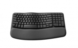 LOGITECH WAVE KEYS FOR BUSINESS ERGONOMIC KEYBOARD, LOGIBOLT, BLUETOOTH, GRAPHITE, 3Y WTY 920-012338